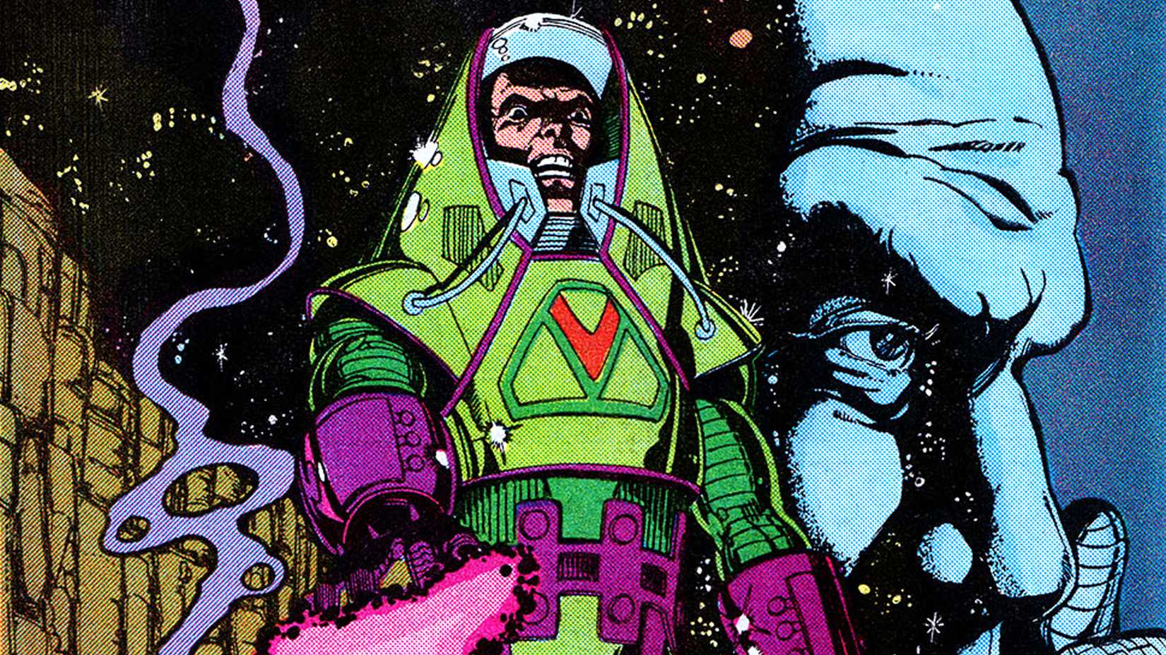 Lex Luthor carrying his lexorian battle armor of DC Comics