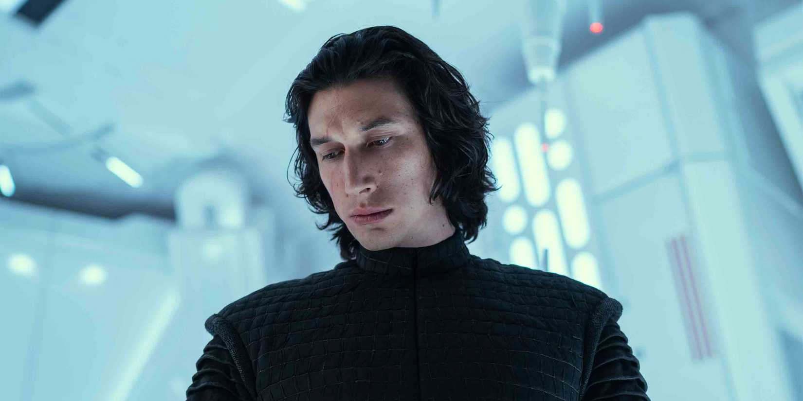 Kylo Ren looking thoughtful on a starship in The Rise of Skywalker