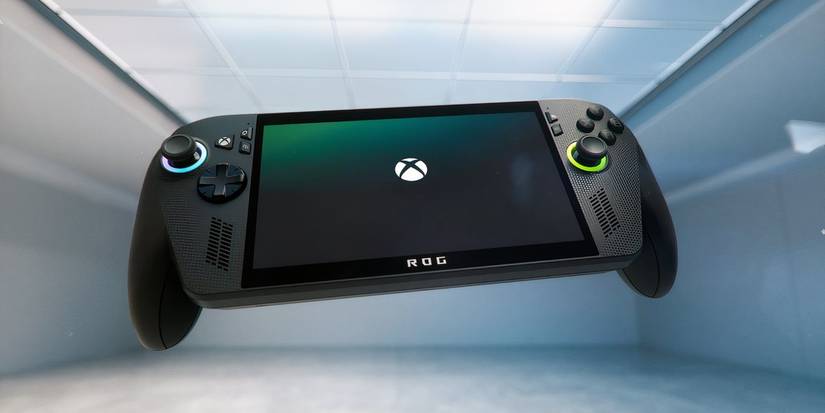 The ROG Xbox Ally X screen with the Xbox logo in the center