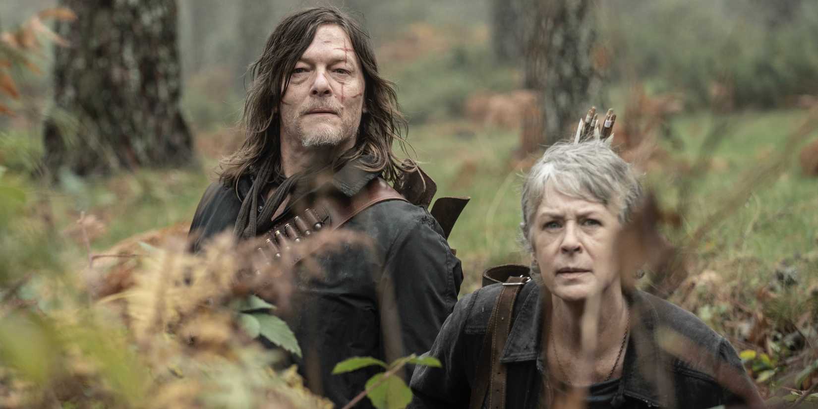 Daryl Dixon (Norman Reedus) and Carol Peletier (Melissa McBride) in The Walking Dead: Daryl Dixon