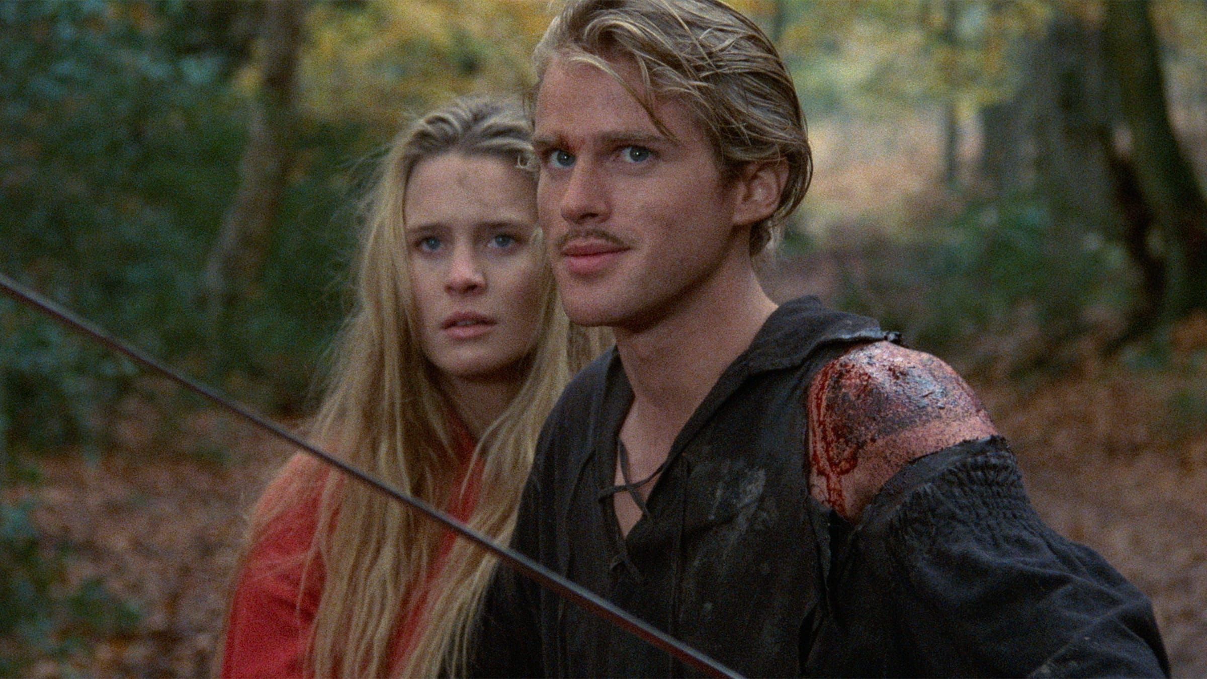 Westley defends Buttercup in the forest in Princess Bride