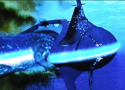 No. 6 fleet ship takes off n Blue Submarine No. 6.