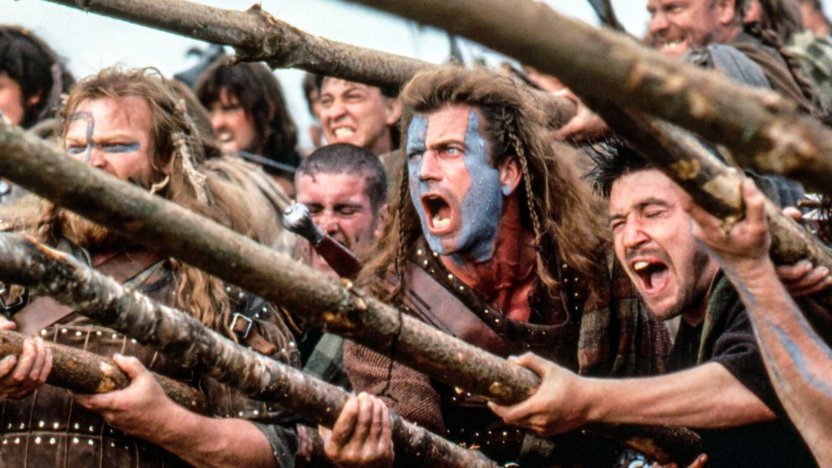 Mel Gibson prepares for war in Braveheart