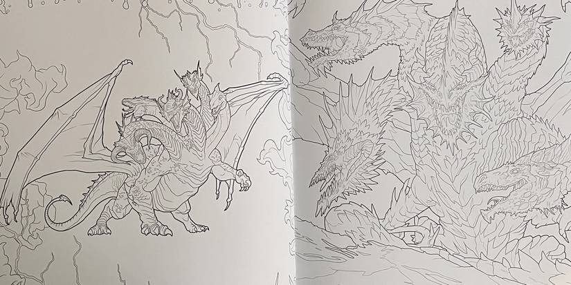 Dragons of the Realms DnD Coloring book featuring Tiamat