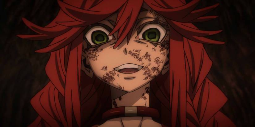 Riyo cười ma quái trong Gachiakuta Tập 18.