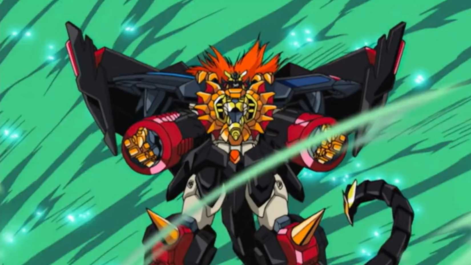 GaoGaiGar OVA Genesic GaoGaiGar flying into action.