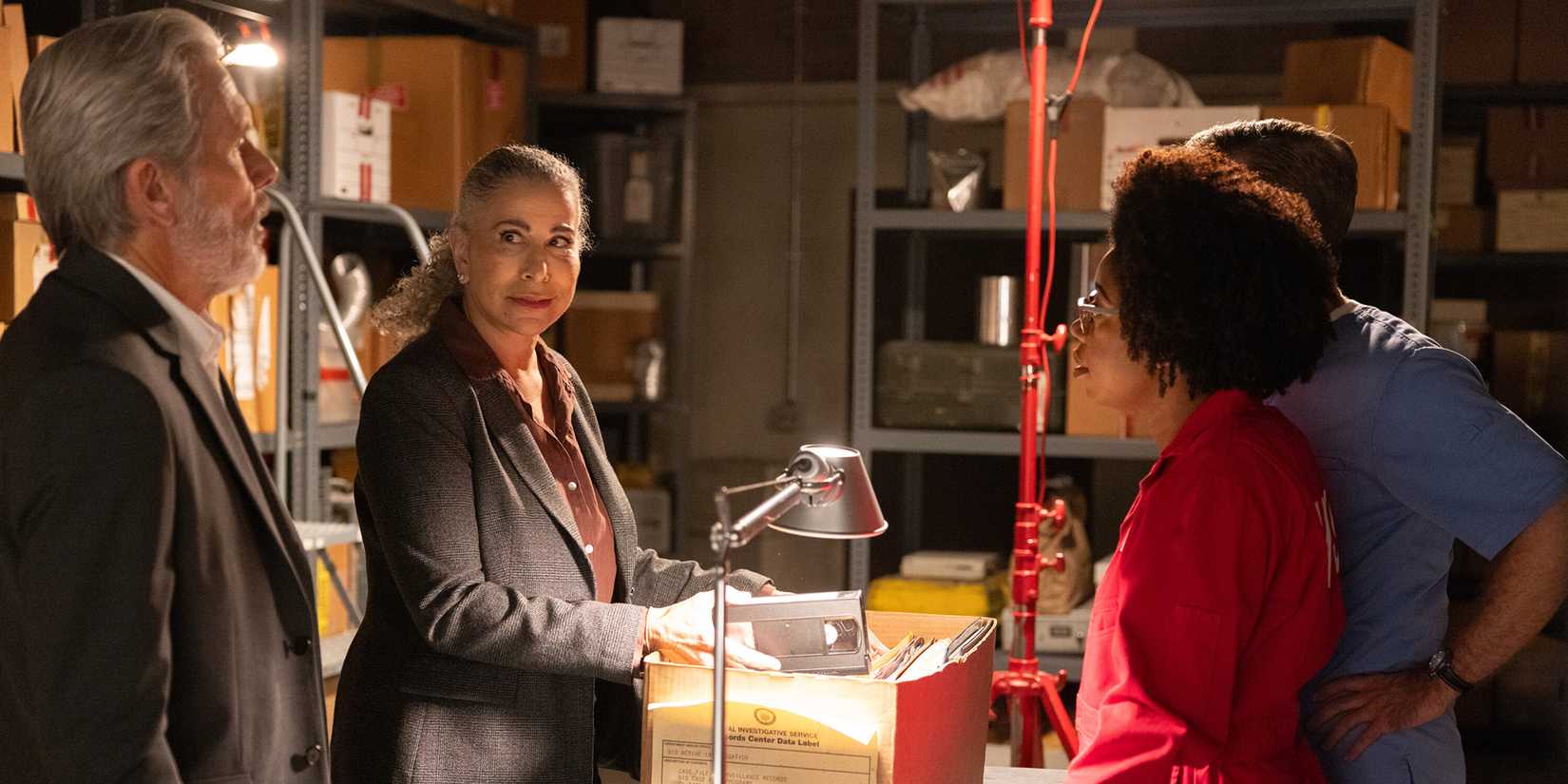Gary Cole as Alden Parker Roma Maffia as Vera Stickland Diona Reasonover as Kasie Hines and Brian Dietzen as Jimmy Palmer in NCIS Season 23 Episode 5