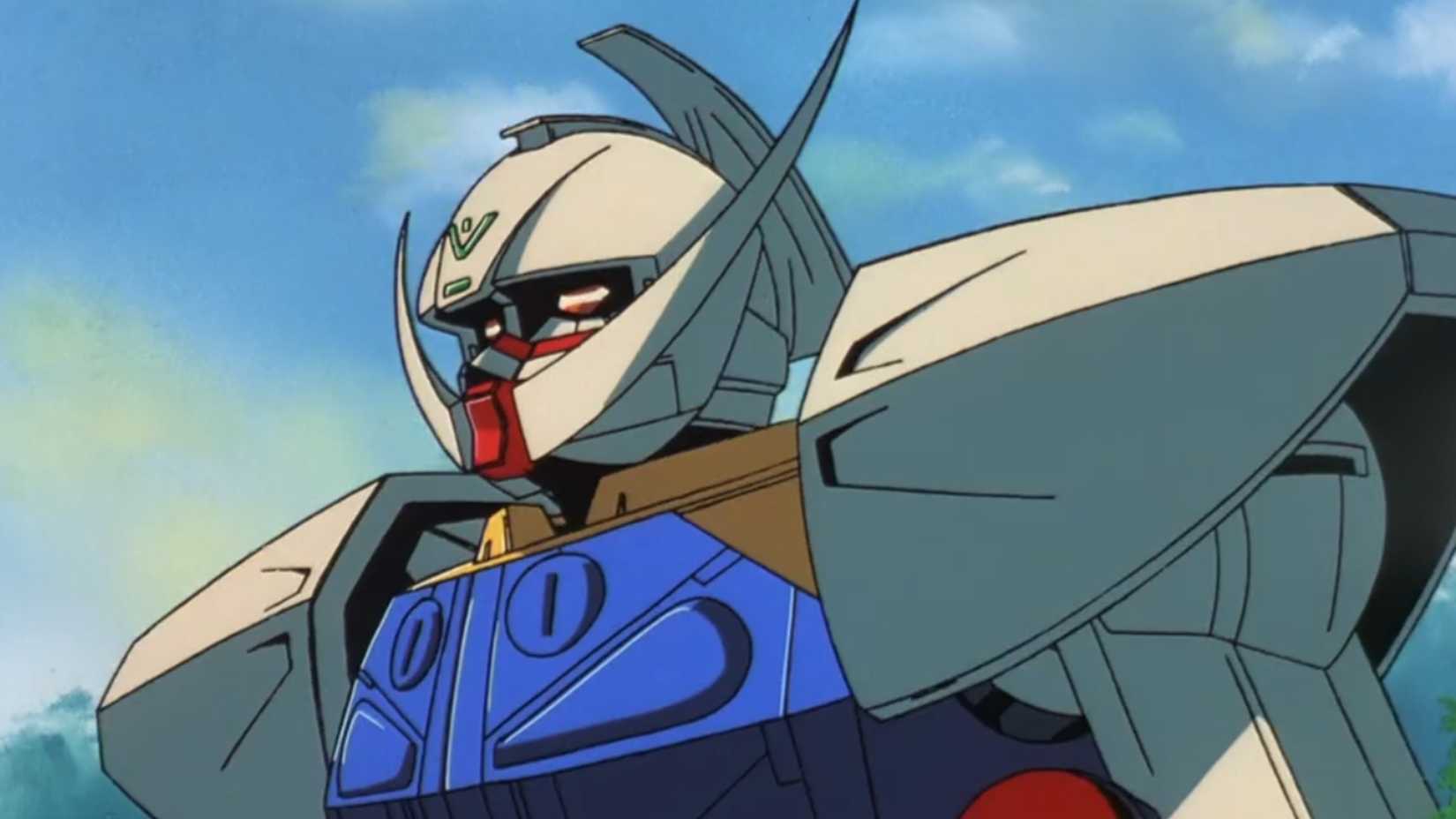The Turn A Gundam walking forward in Turn A Gundam