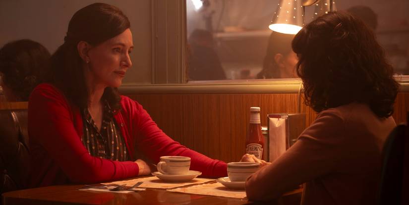 Ingrid Kersh and Lilly Bainbridge sit at a diner booth in Welcome to Derry Episode 5
