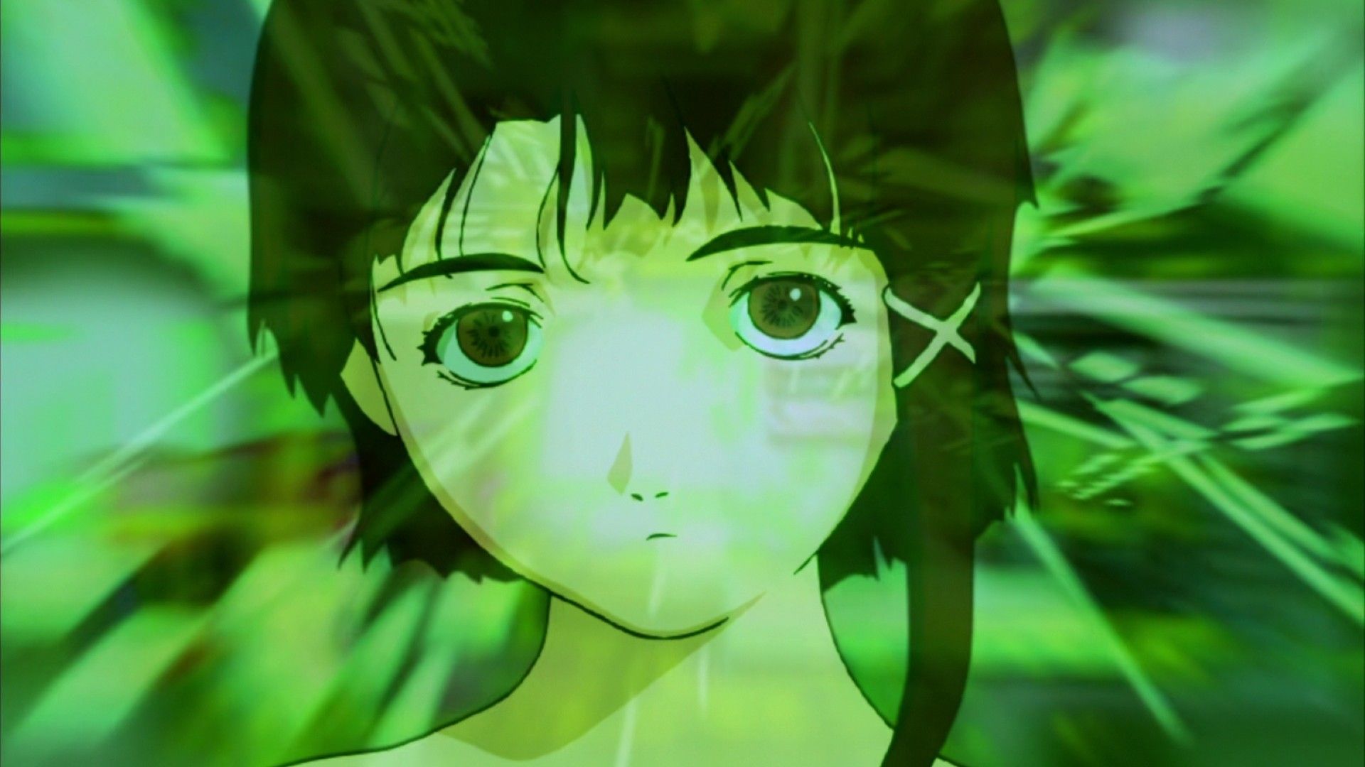 Lain Iwakura in the Serial Experiments Lain Opening