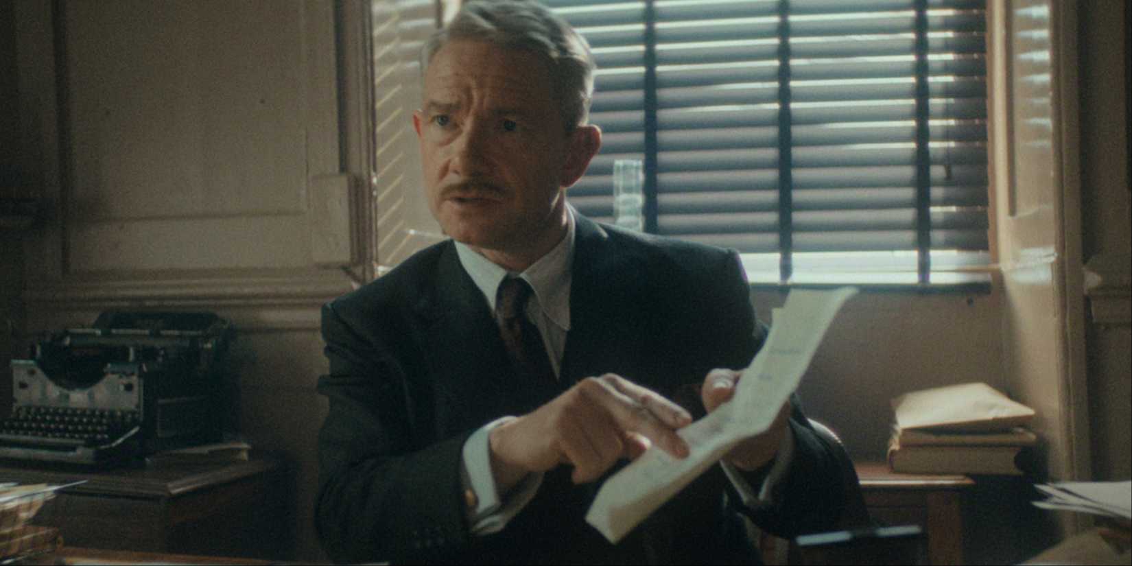 Martin Freeman as Superintendent Battle in Agatha Christie's Seven Dials
