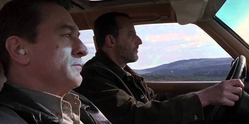 Two men arriving in silence