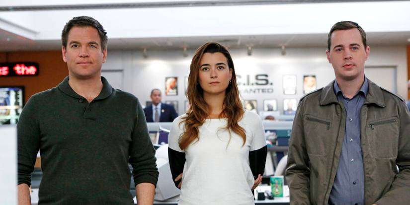 Michael Weatherly as Tony Cote de Pablo as Ziva David and Sean Murray as McGee in NCIS-1