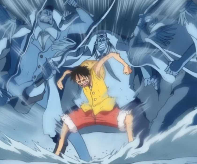 Luffy's Conqueror's Haki incapacitates half of Marineford in One Piece