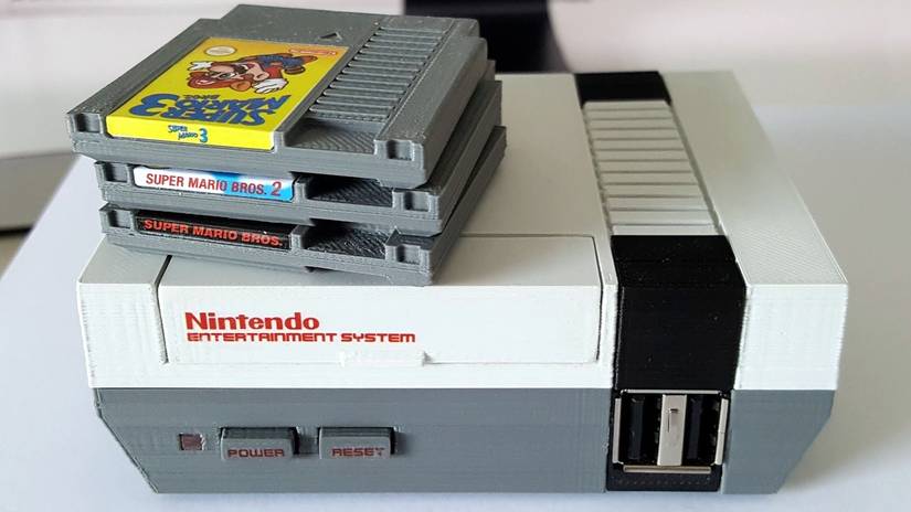 NES with Cartridges