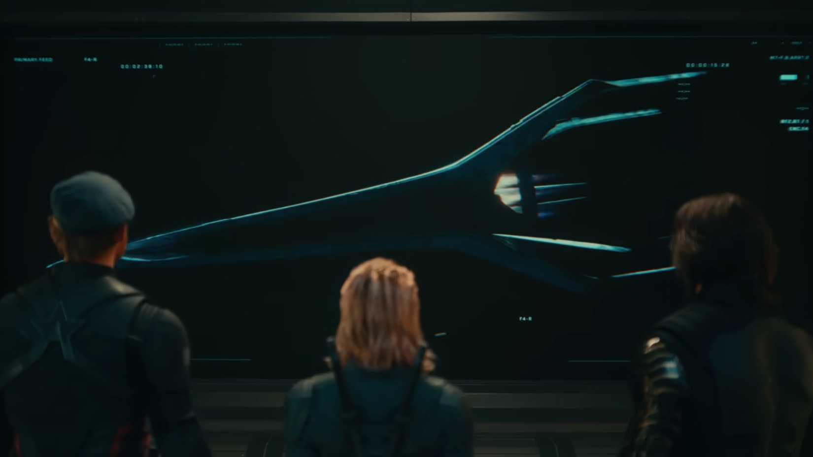 New Avengers watching footage of a ship in Thunderbolts*