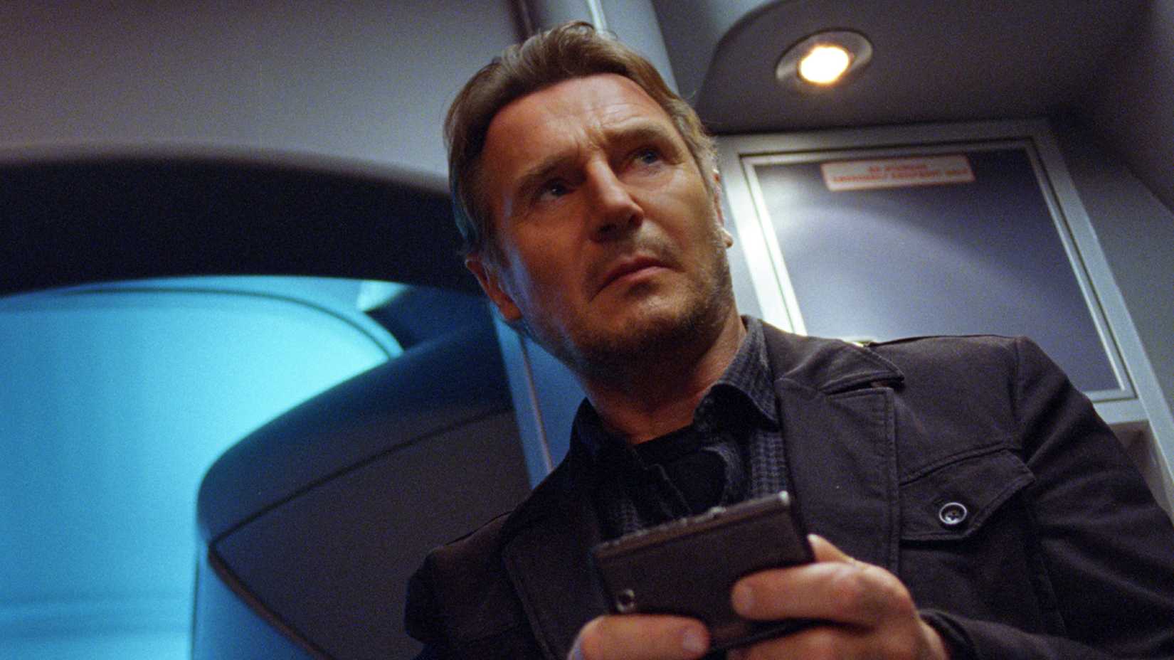 Liam Neeson gets a threatening message in Non-Stop