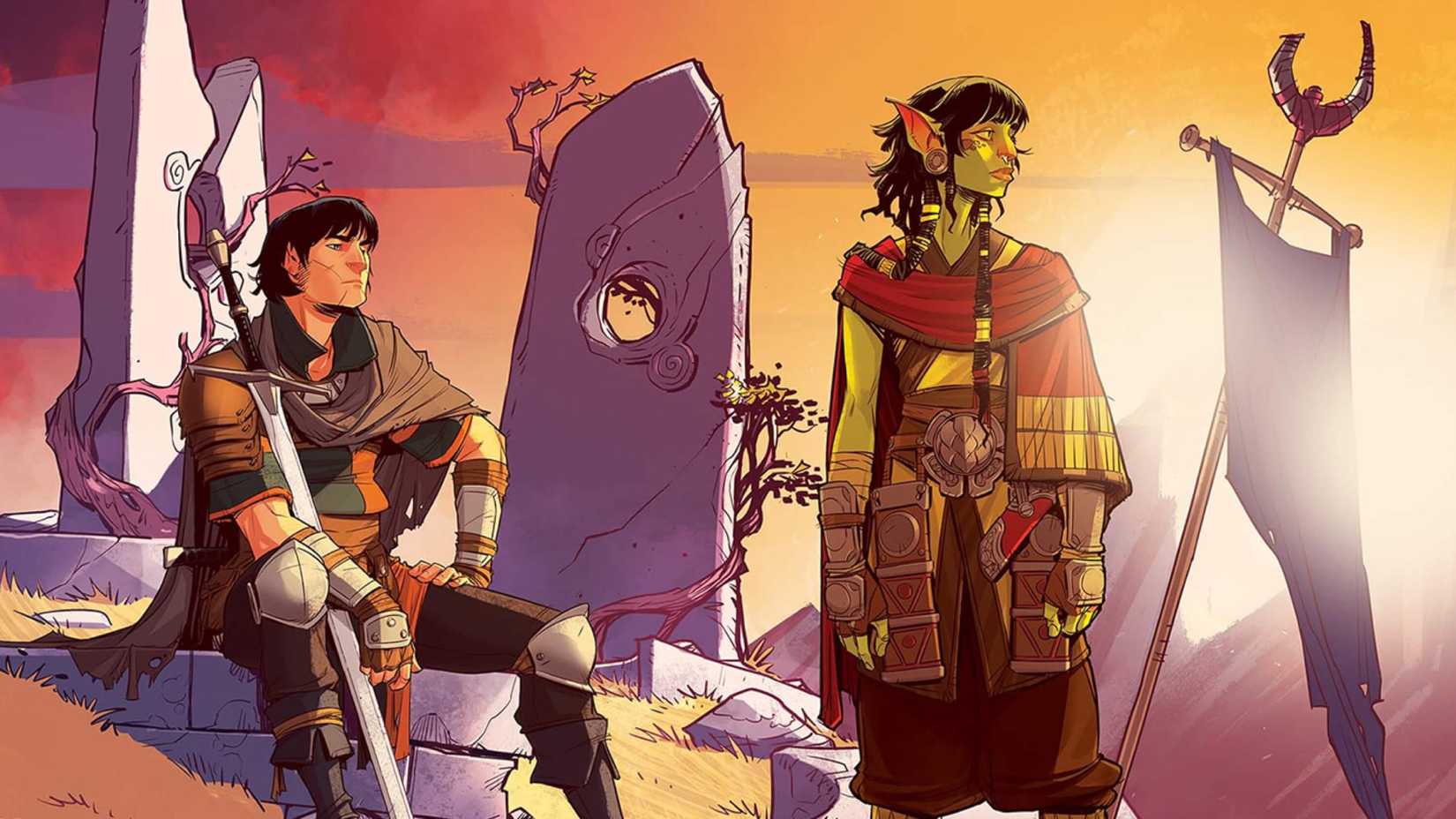 Tara and Callum watching the dusk in The Hunger And The Dusk