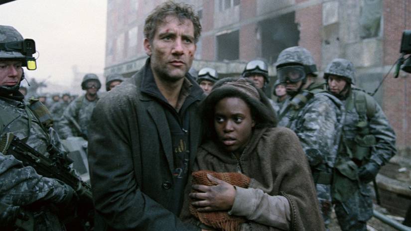 Clive Owen in Children of Men battle scene