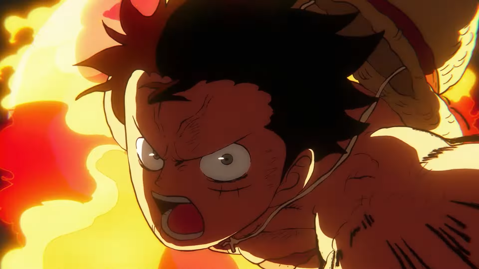 Monkey D. Luffy launches an attack in One Piece's Egghead Island arc