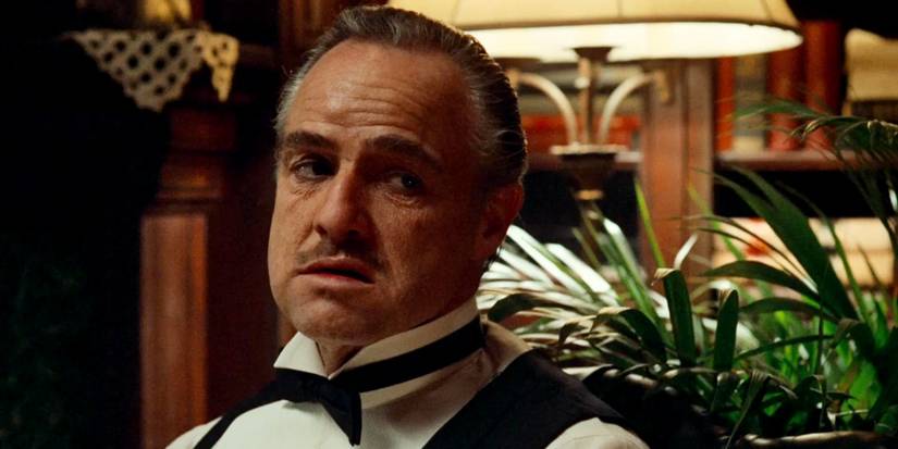 Vito is in his office on the day of his daughter's wedding in The Godfather (1972)