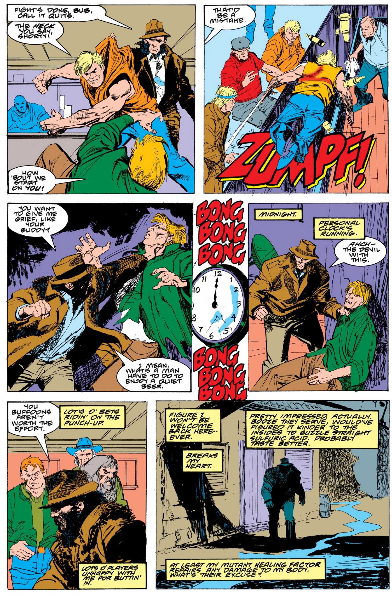 Wolverine gets into a quick bar fight