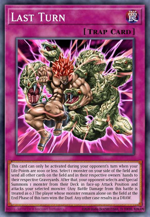 The Last Turn card from Yu-Gi-Oh!