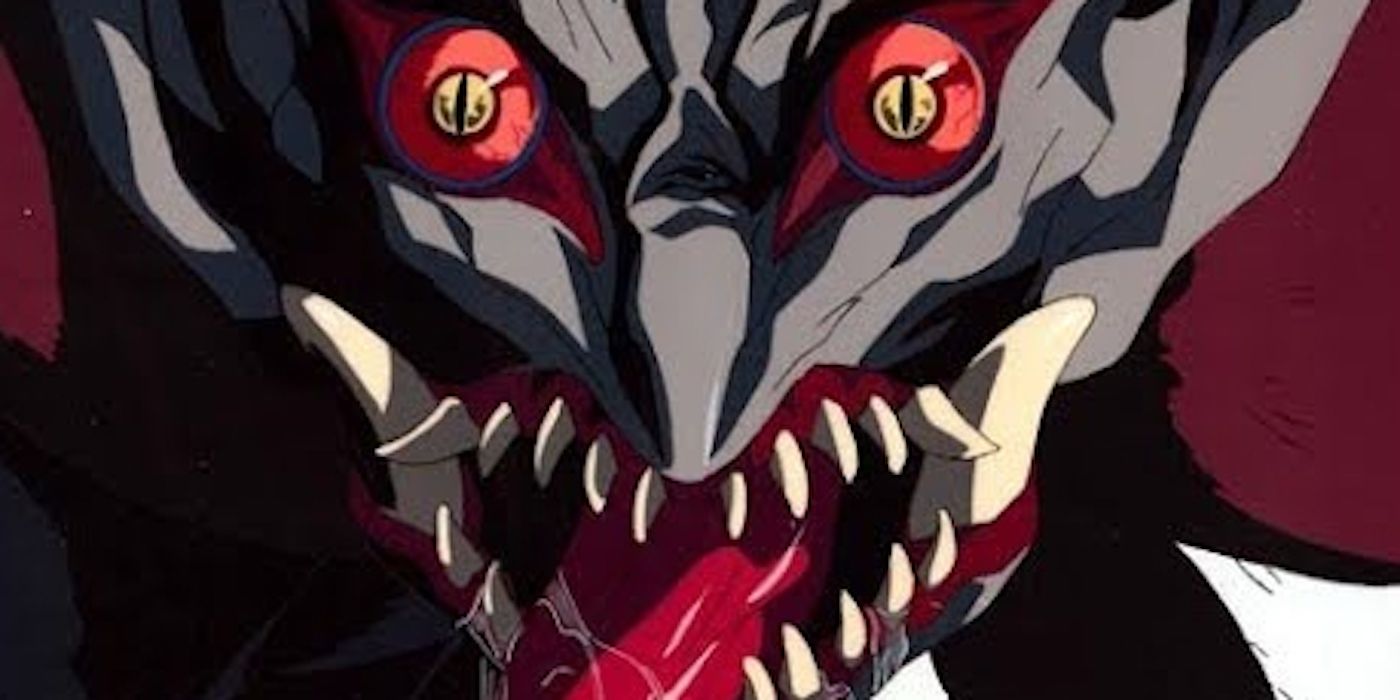 A cursed scientist transforms into a demon in Bio Hunter OVA.