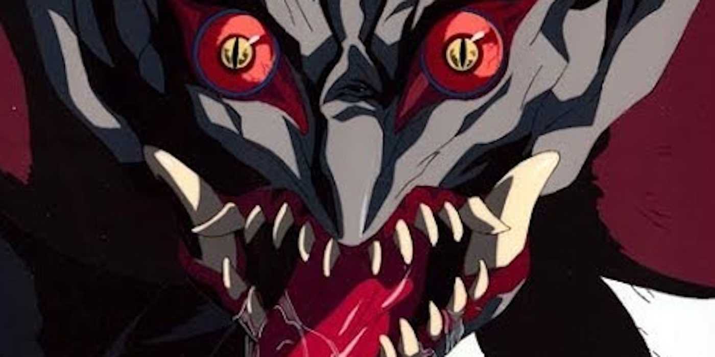 A cursed scientist transforms into a demon in Bio Hunter OVA.