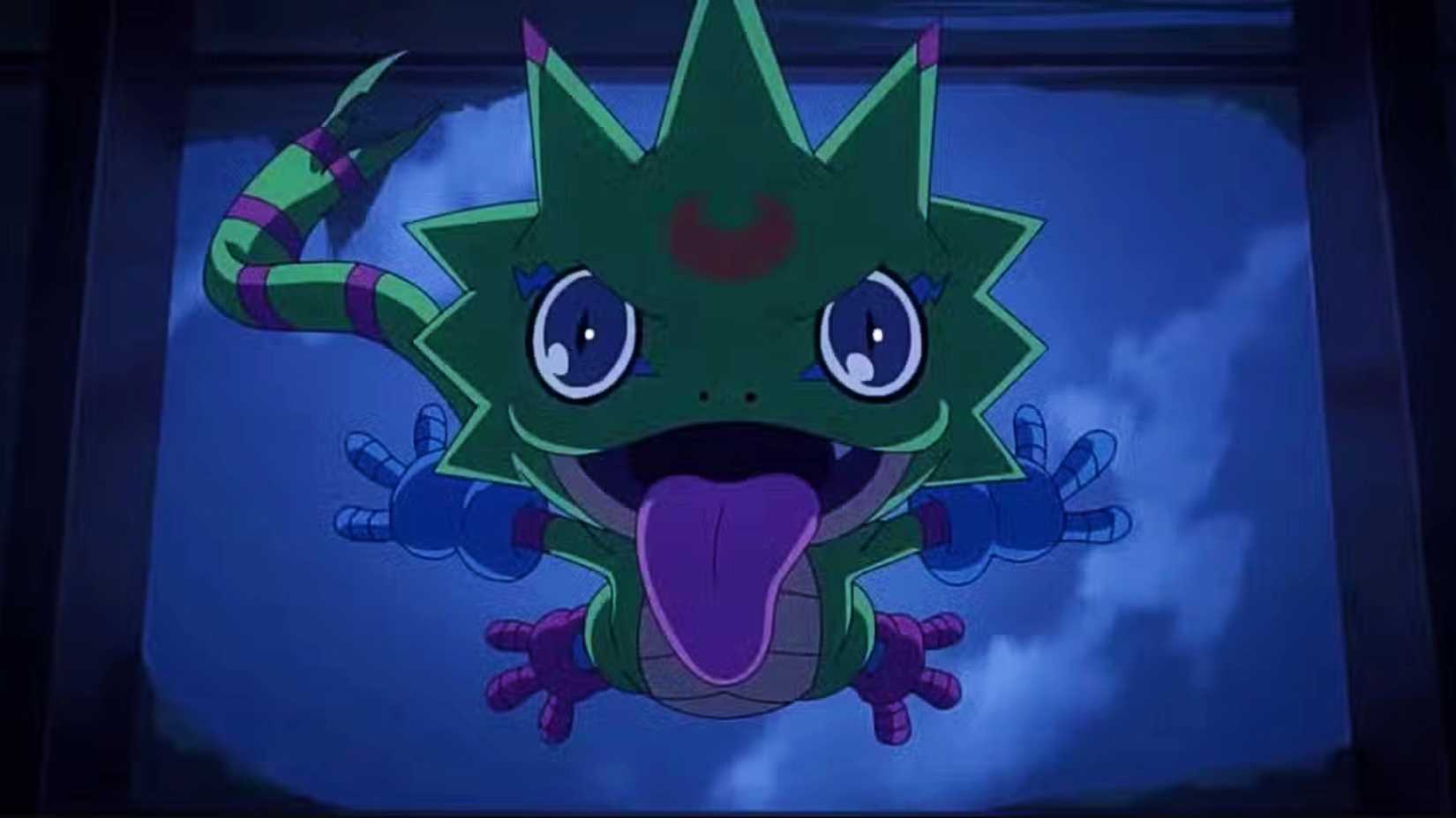 Digimon Beatbreak Gekkomon leap