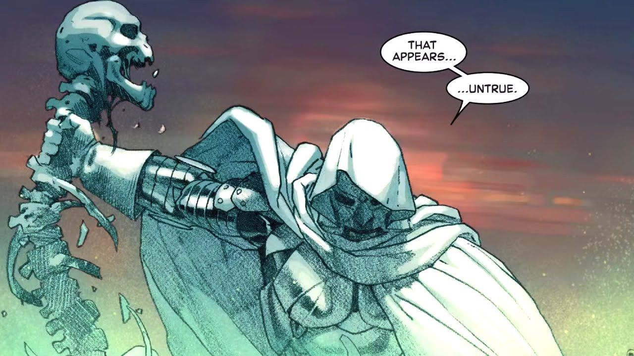 God Emperor Doom ripping out Thanos' spine in Secret Wars
