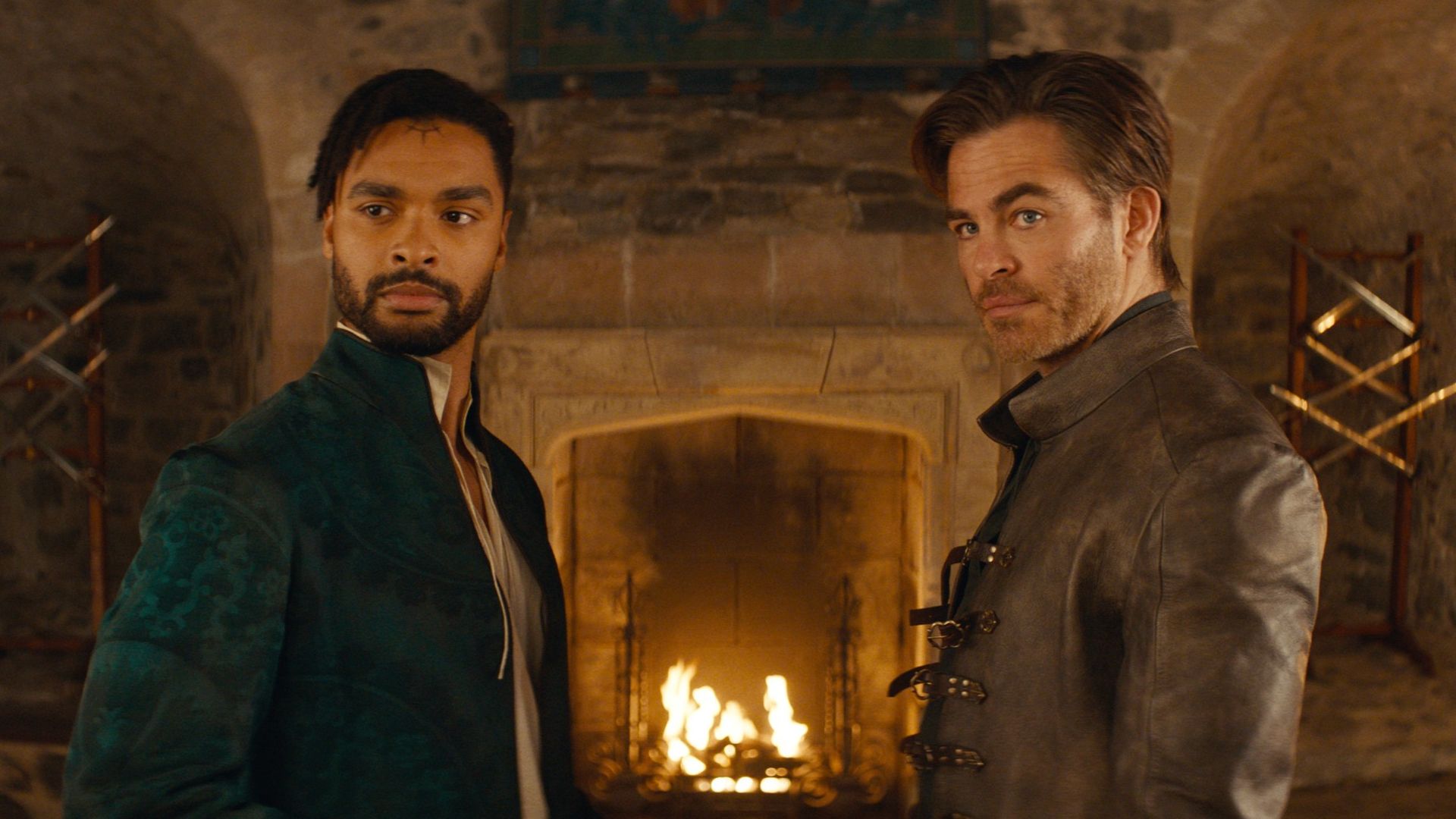 Rege-Jean Page and Chris Pine in Dungeons and Dragons: Honor Among Thieves