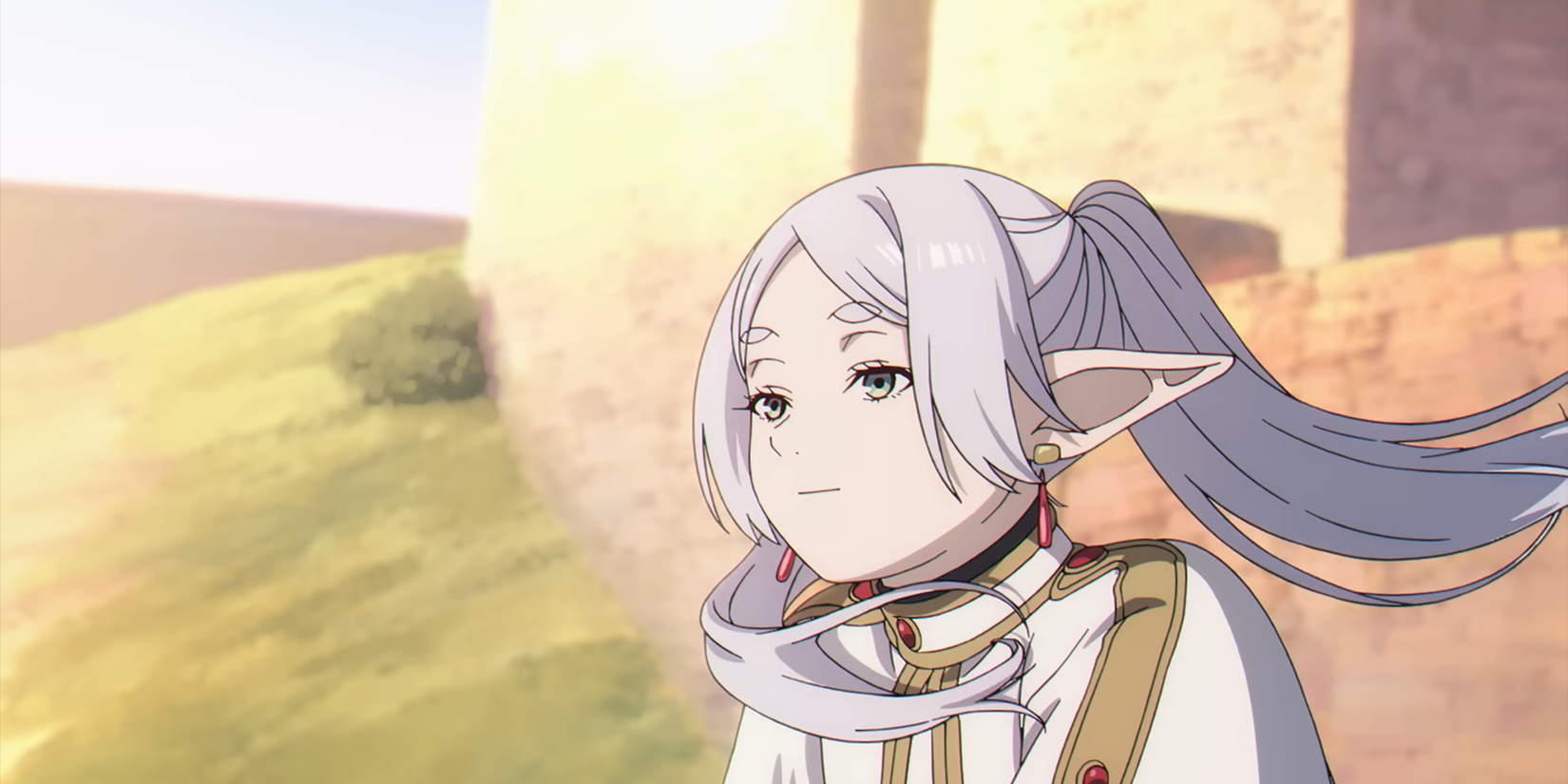 Frieren stares off into the distance wistfully in the Season 2 trailer