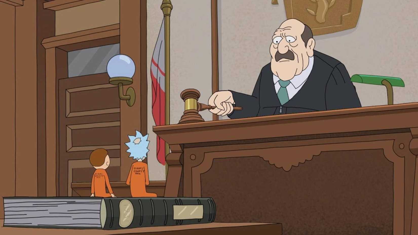 Rick and Morty in giants court