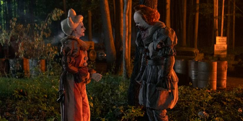 Ingrid Kersh confronts Pennywise outside The Black Spot in Welcome to Derry Ep. 7