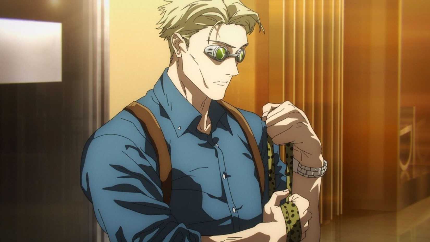 Jujutsu Kaisen Nanami Kento wrapping his fist with his tie