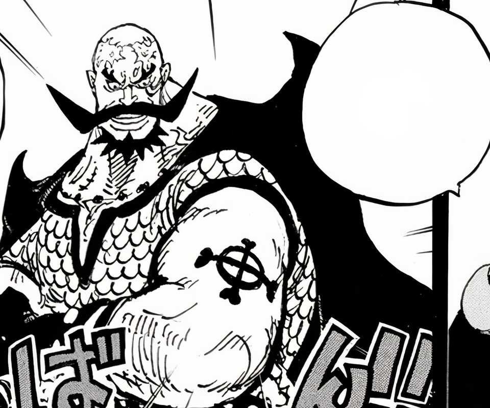 King Harald proudly shows off his Shallows Covenant to one of the Five Elders in One Piece Chapter 1167