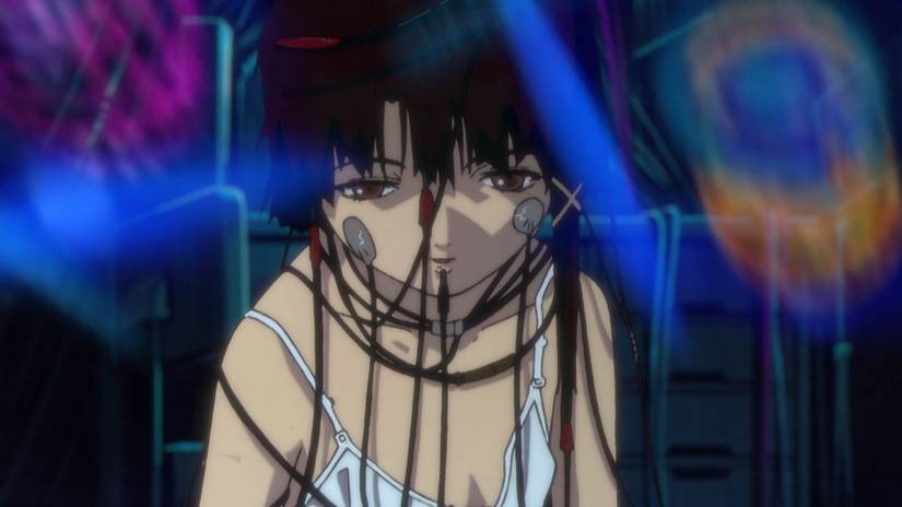 Lain Iwakura uploading herself to The Wired in Serial Experiments Lain