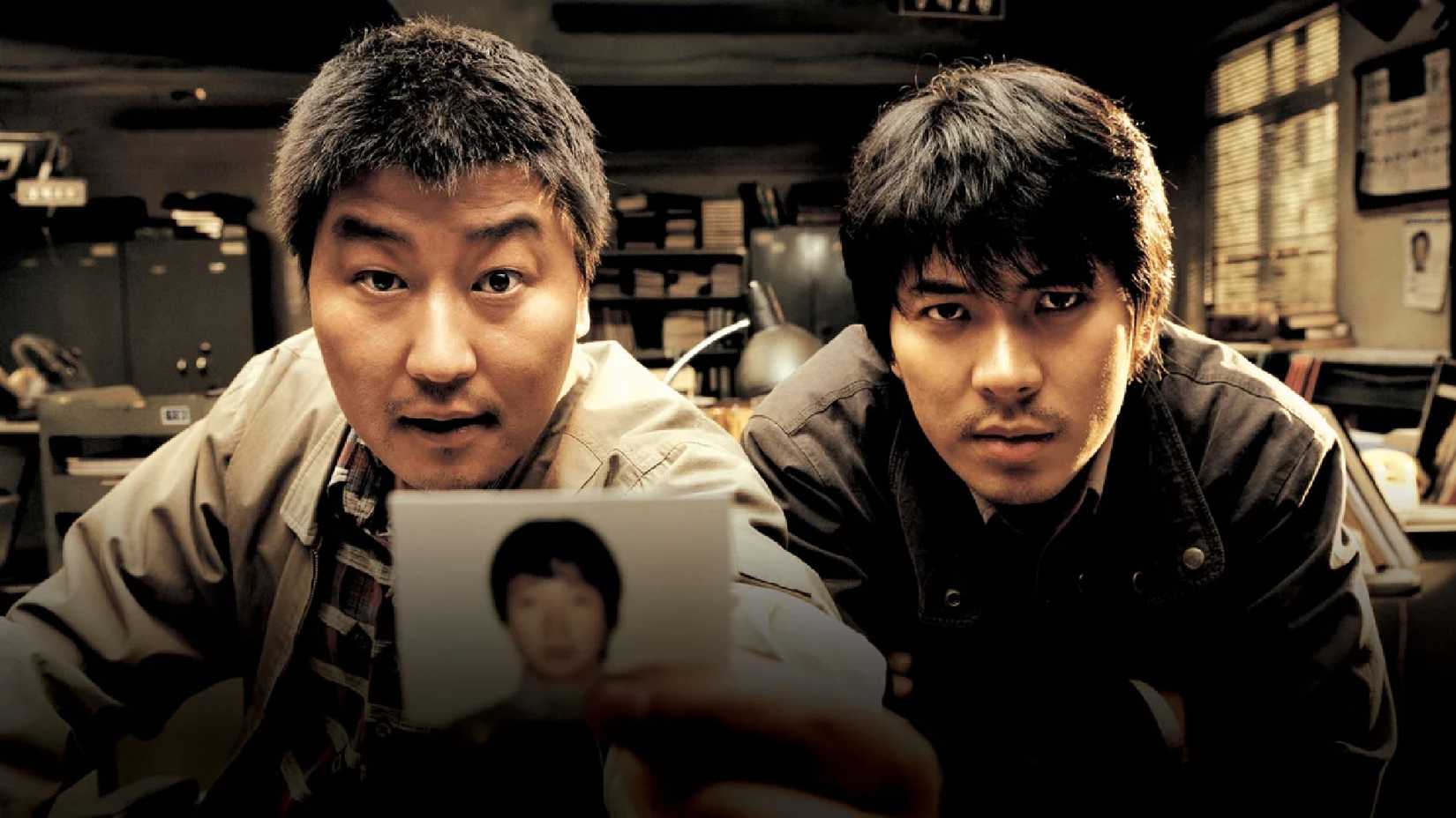 Two investigators look into a murder in Memories of a Murder