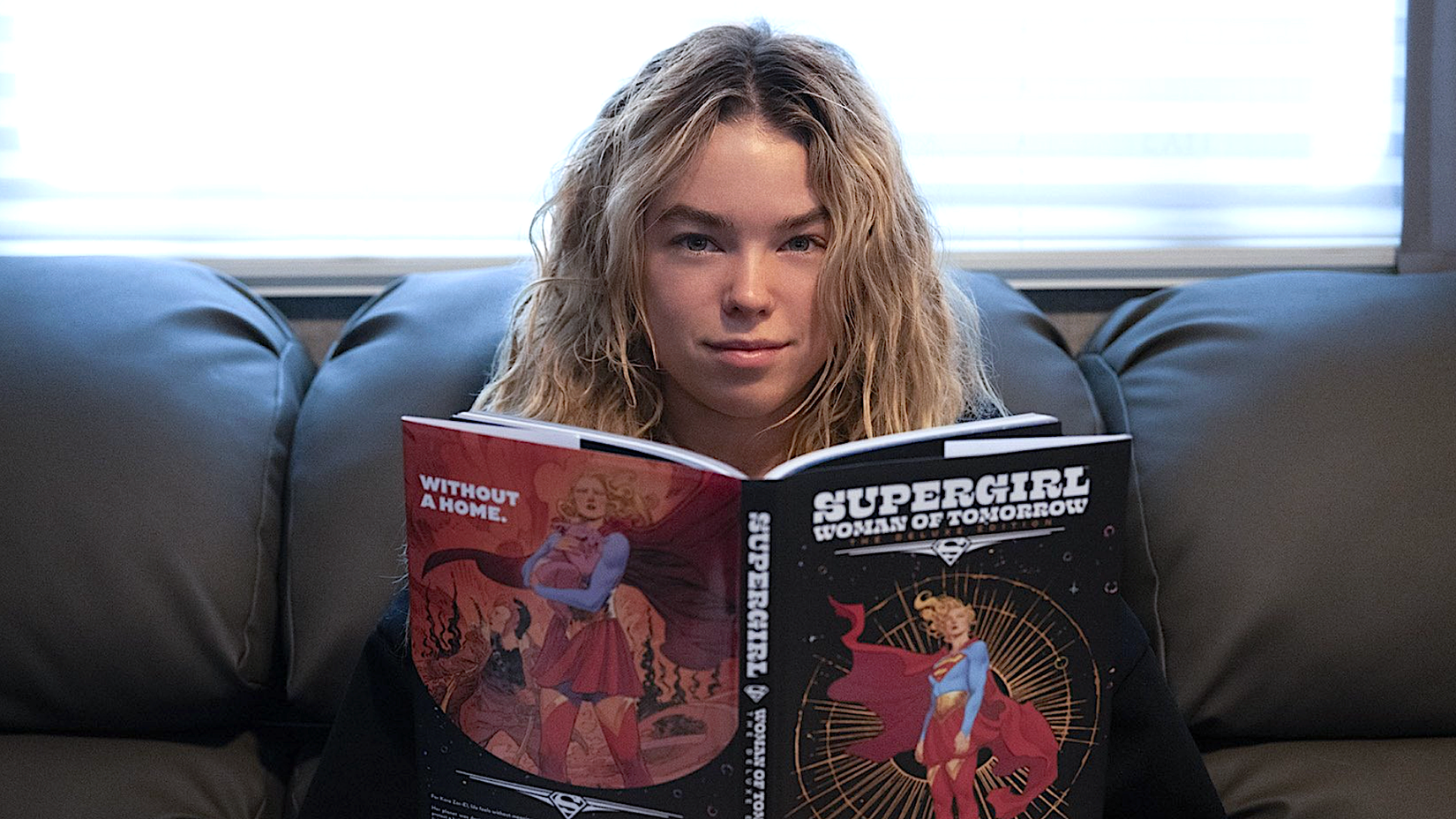Milly Reading Supergirl
