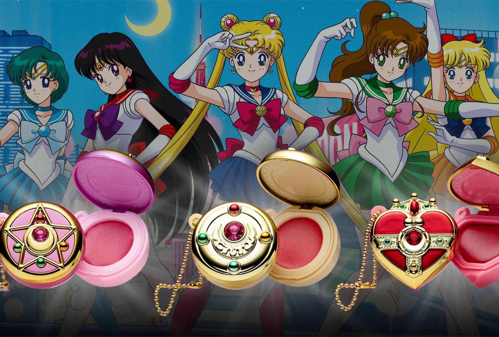 Poudre Compacte Sailor Moon – CreerBeaute Miracle Romance Clear Compact 02 Ocher (NEUF)