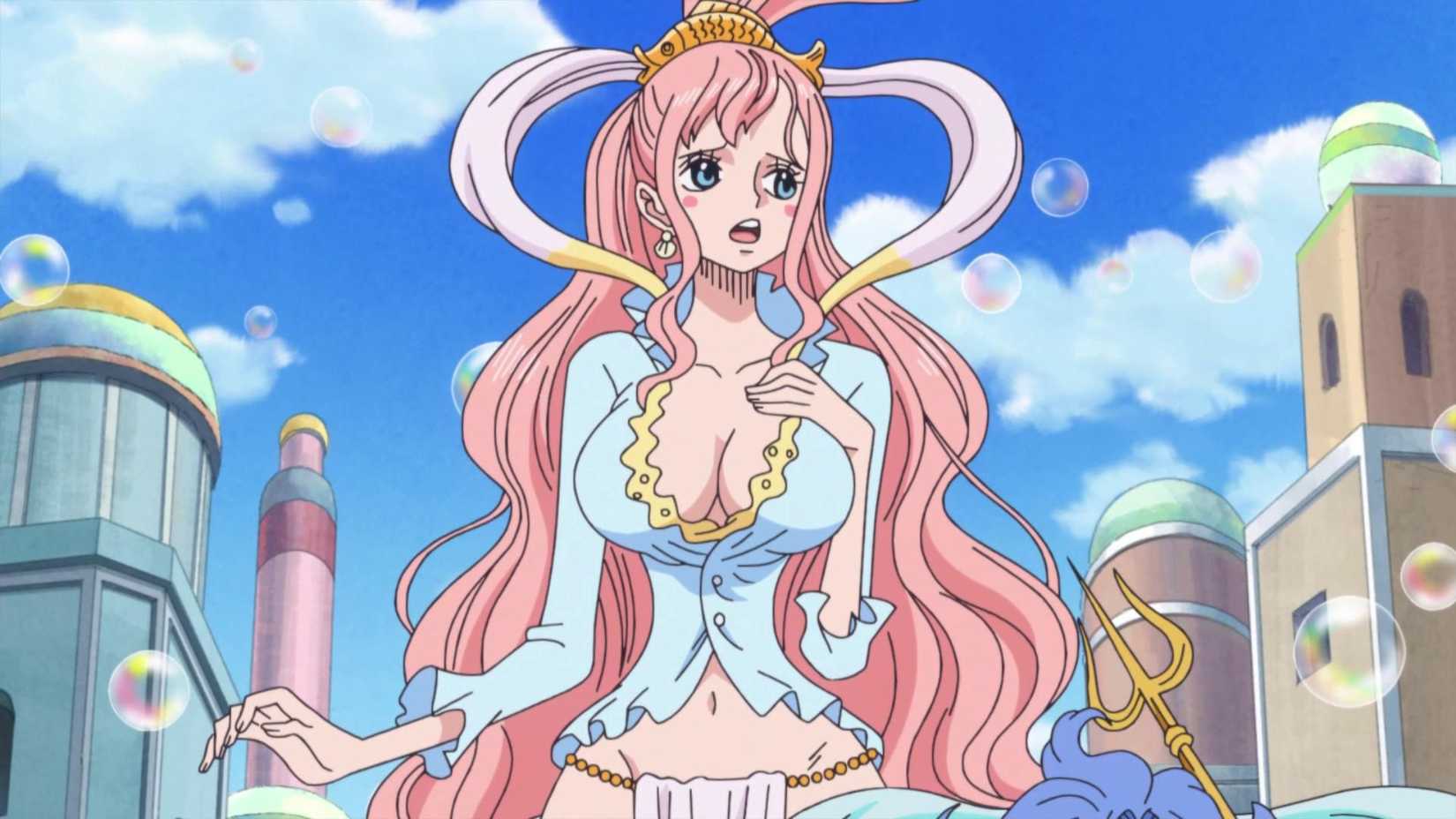 One Piece Shirahoshi looking concerned in One Piece