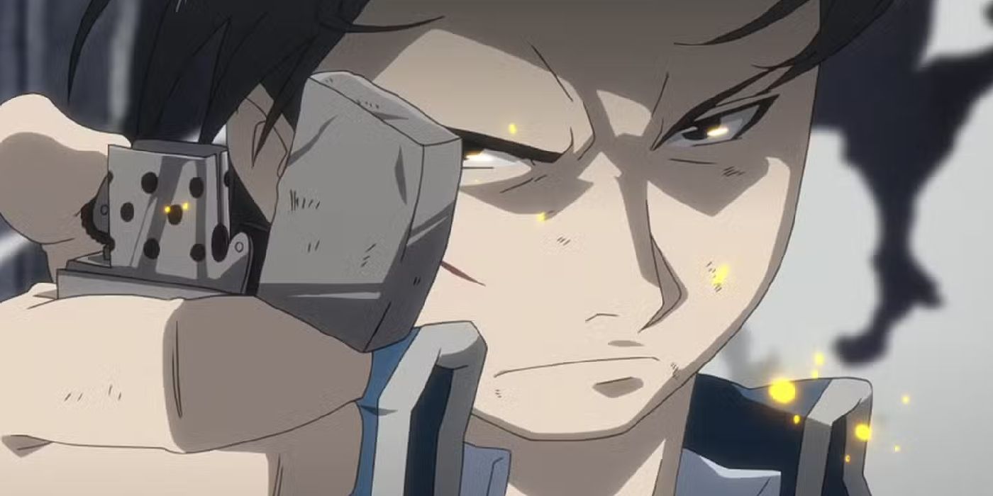 Roy Mustang dans l'anime Fullmetal Alchemist: Brotherhood combat Envy