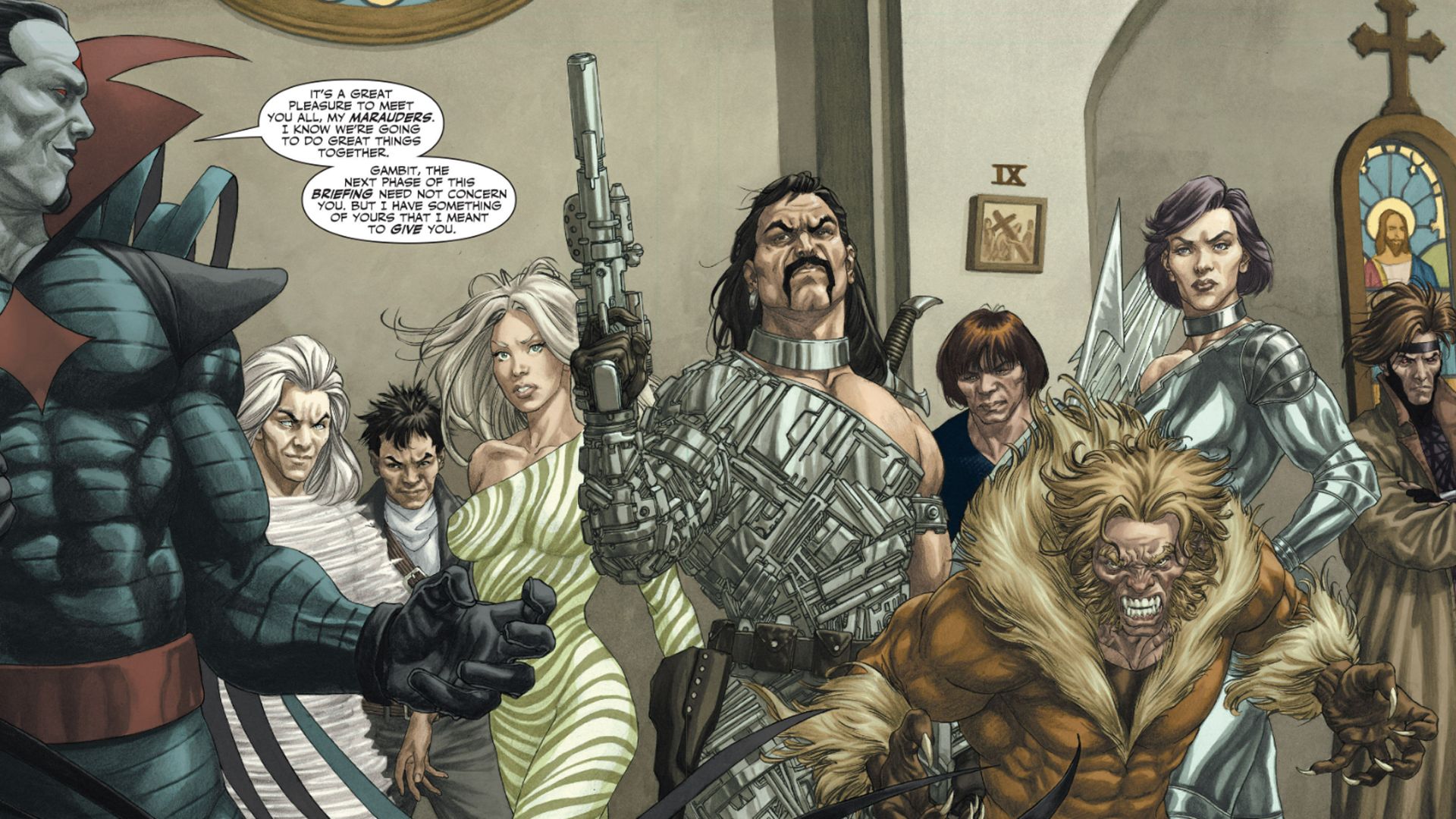 Sinister gathering the Marauders for the first time with Gambit from X-Men Origins