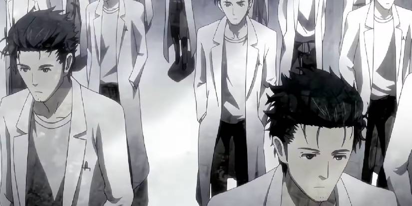 A group of Rintaro Okabe in the Steins;Gate anime