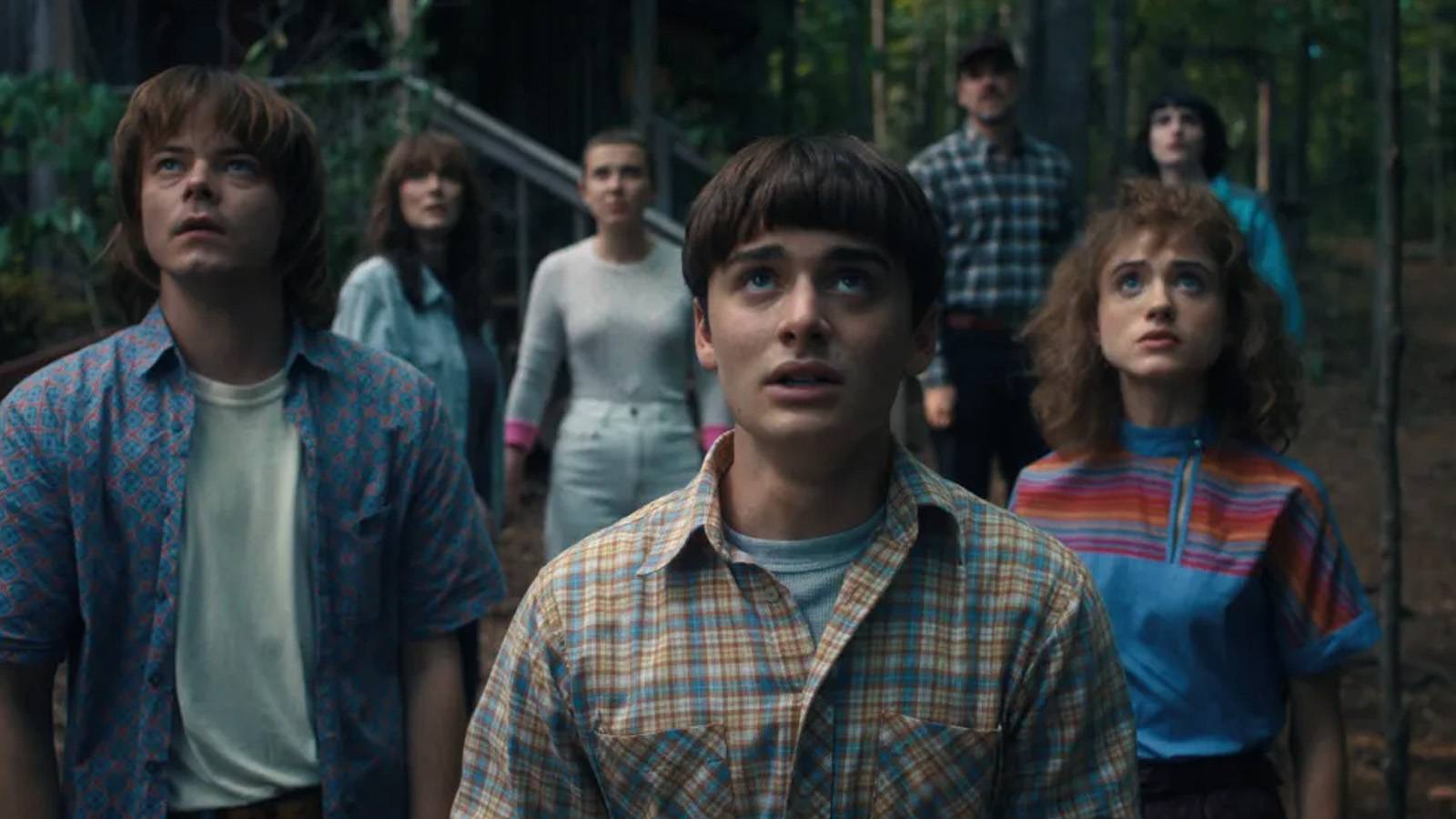 Stranger Things Season 5 with Jonathan and Will Byers with Nancy Wheeler 