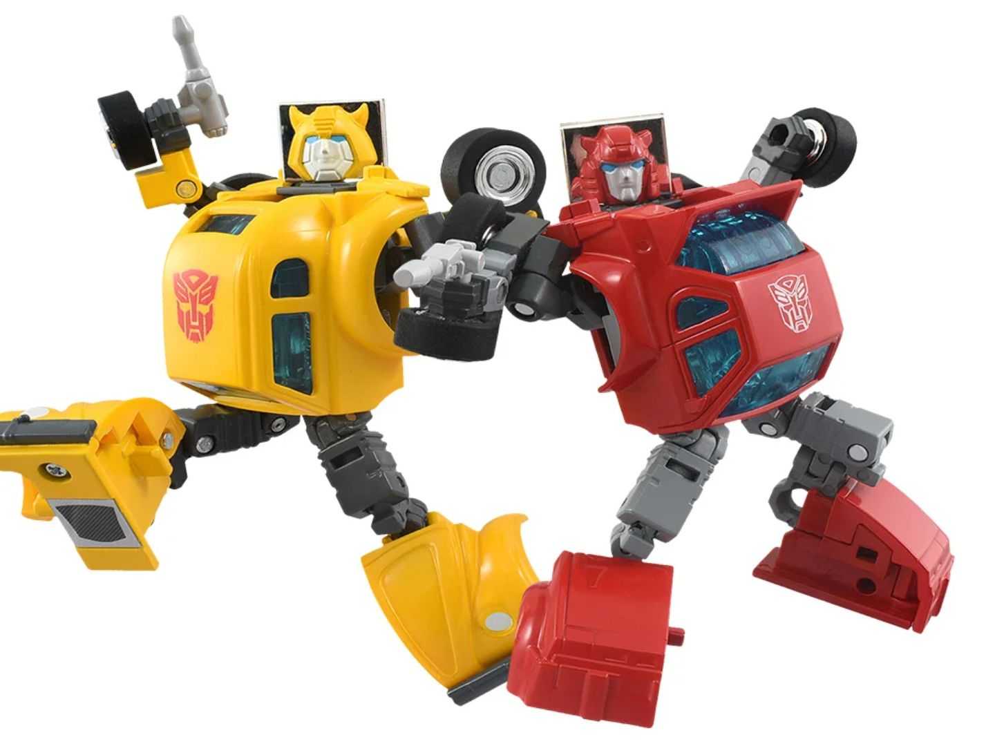 Transformers Missing Link C-09 Cybertron Hero Set toys featuring cartoon-accurate Bumblebee and Cliffjumper.