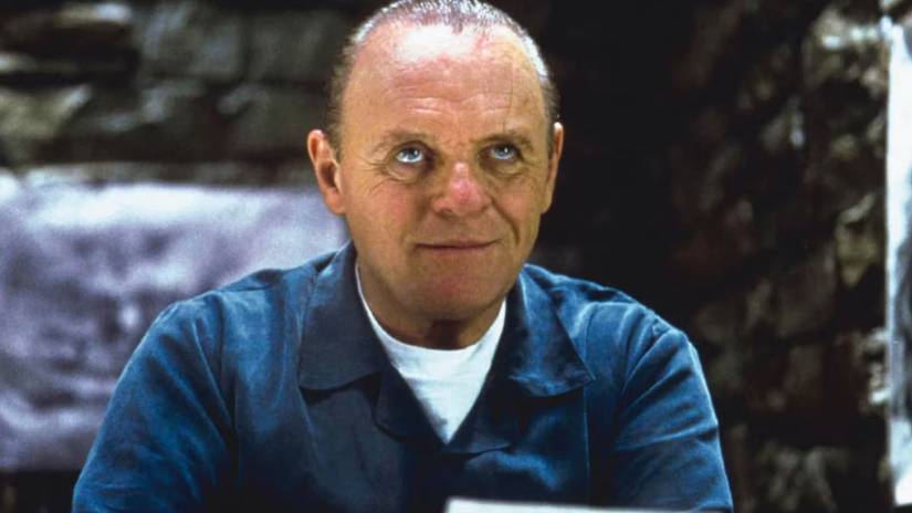 Anthony Hopkins as Hannibal Lecter in his cell