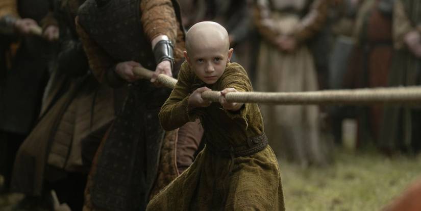 Aegon pulling on a rope