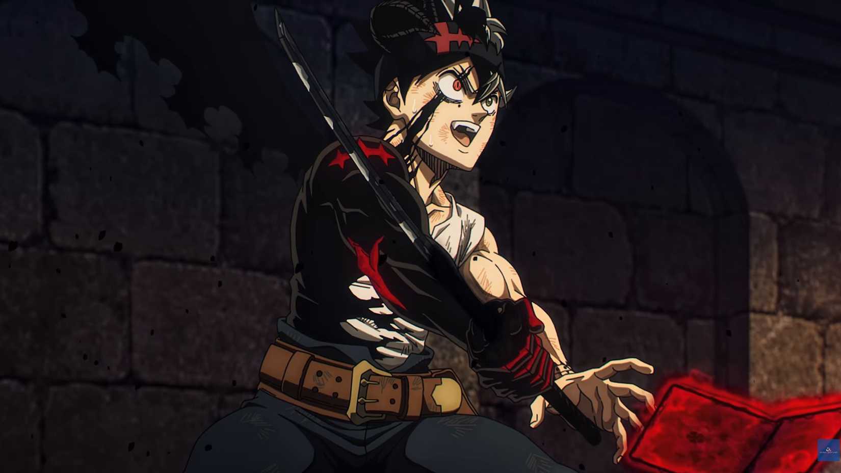 Asta weilding his Anti-Magic sword from Black Clover season 2 trailer